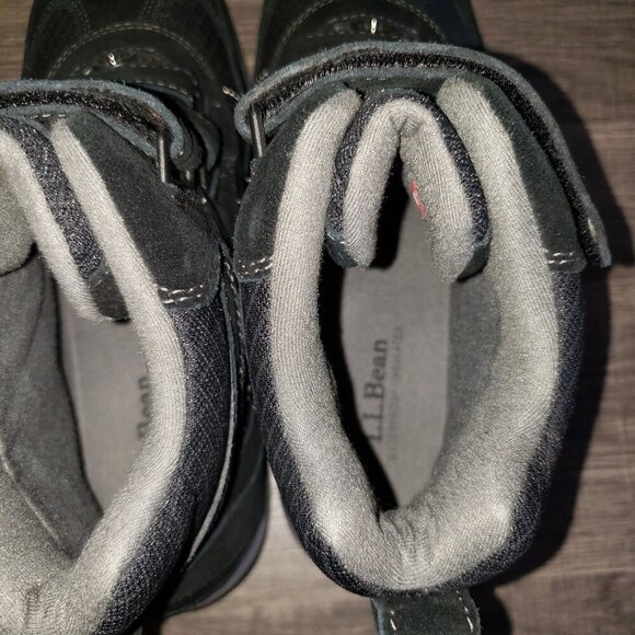 L.L.Bean Tek 2.5 Waterproof Suede Hiking Boots Black Size Men's 8.5 Hook & Loop - Picture 6 of 12